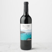 Menorca Wedding Favoriser Étiquette Vin Personnali (Devant)