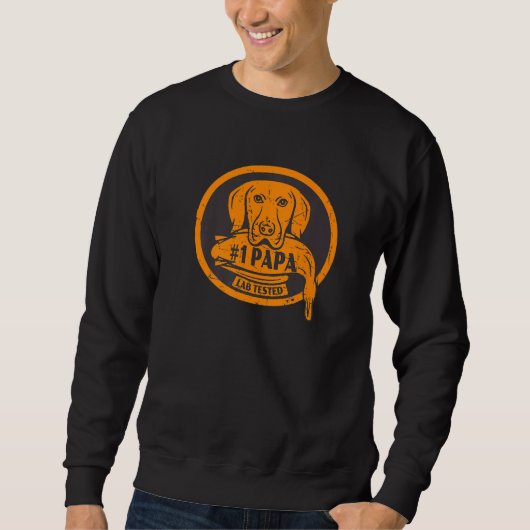 Mens #1 Papa Lab Tested - Duck Hunting Labrador Re Trui (Voorkant)
