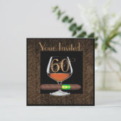 MENS 60e anniversaire INVITATIONS MODÈLE COGNAC (Debout devant)