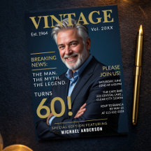 Mens 60e verjaardag tijdschriftstijl