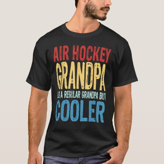 Mens Air Hockey Grandpa Like a Regular Grandpa bu T-shirt (Voorkant)