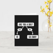 Mens Are You A Dog Funny Cute Flowchart Kaart (Gele Bloem)