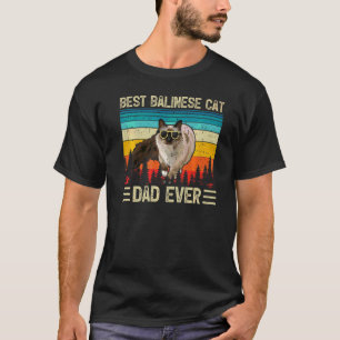 Mens Balinese Kat Vintage Beste Balinese Kat Papa T-shirt
