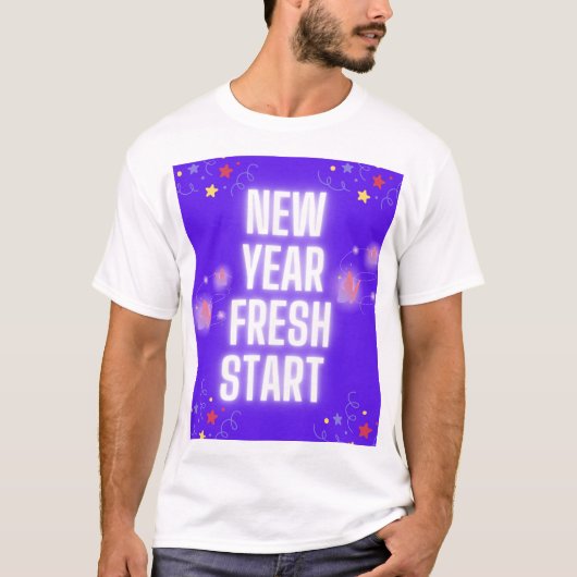 Men's Basic new year T-Shirt design (Voorkant)