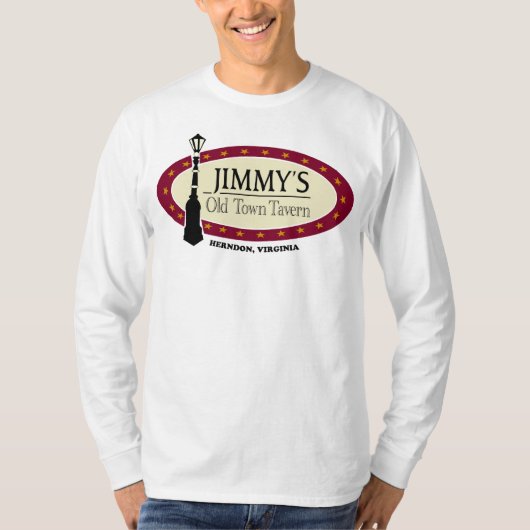 Men's Basic White JOTT Logo Long Sleeve T-shirt (Voorkant)