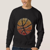 Mens Basketball Sport Jeu Sweatshirt Noir (Devant)