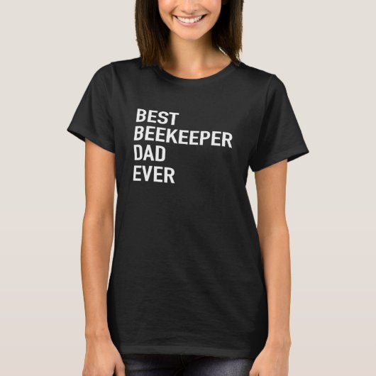 Mens Beekeeper Best Beekeeper Dad Ever Honeybee T-shirt (Voorkant)