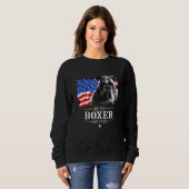 Mens Best Boxer Dad Ever American Flag Father s Da Trui (Voorkant volledig)