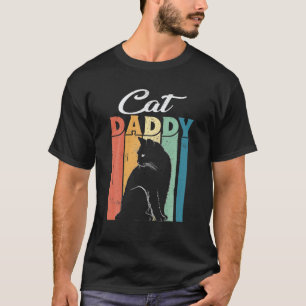 Mens Best Cat Dad Daddy Ever Cat Lover Vintage Fun T-shirt