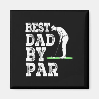 Mens Best Dad By Par Disc Golf Golfer American Fla Magneet
