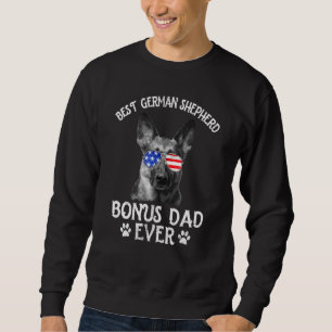 Mens Best German Shepherd Bonus Dad Ever Usa Flag Trui