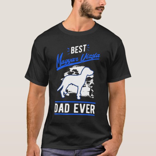 Mens Best Magyar Vizsla Dad Ever T-shirt (Voorkant)
