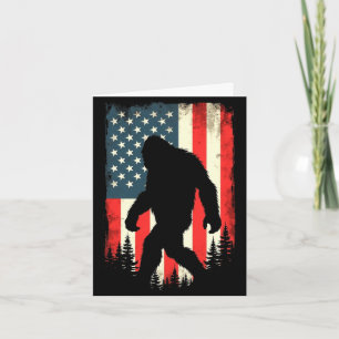 Mens bigfoot usa vlag patriottisch vier juli kaart