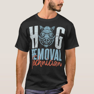 Mens Boar Hunting Wild Pig Hunter Hog Removal Tech T-shirt