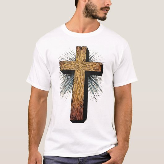Men's Bold Christian Cross Tee Shirt (Voorkant)