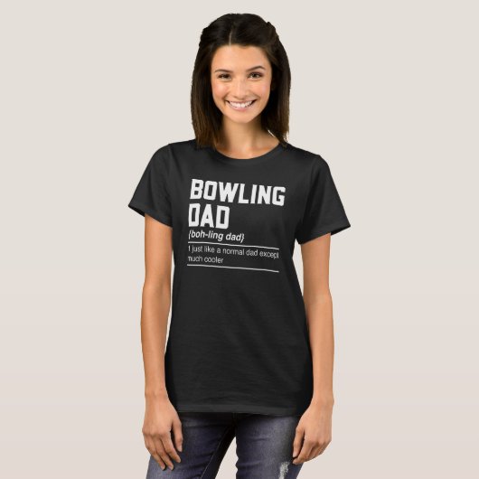 Mens Bowling Dad Noun Bowling Daddy Bowler T-shirt (Voorkant volledig)