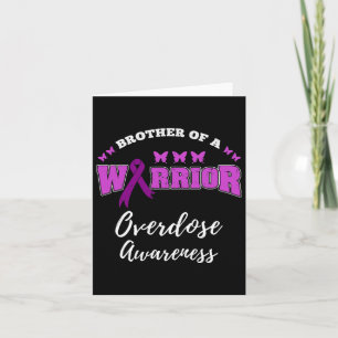 Mens Broer Van Een Warrior Overdose Bewustzijn Kaart