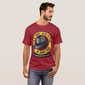 Mens Burgundy Je serai Frank T-Shirt (Devant entier)