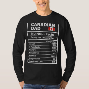 Mens Canadese Vader Voedingsfeiten Vaderdag Nat T-shirt