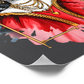 mens Card Valentines Queen Hearts Poster (Hoek)