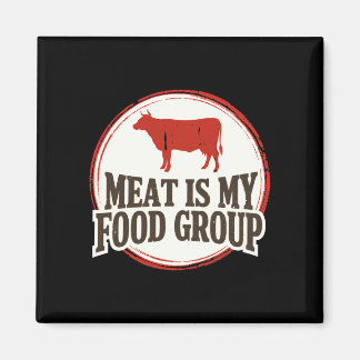 Mens carnivore vlees is voedingsgroep rundvlees pr magneet
