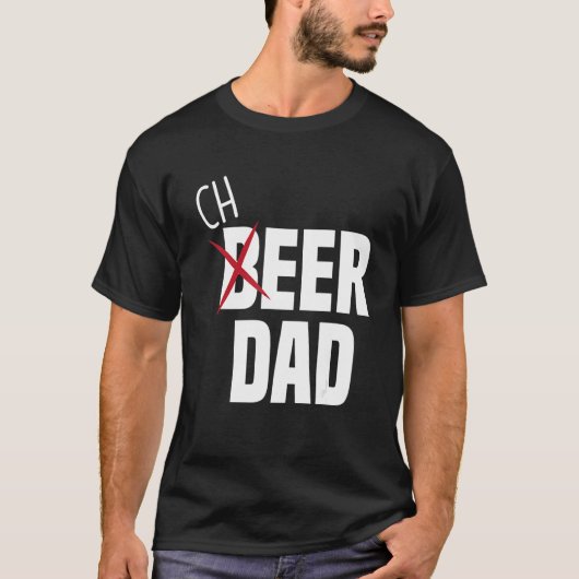 Mens Cheer Dad Cheerleading Dad Beer   Cheerleader T-shirt (Voorkant)