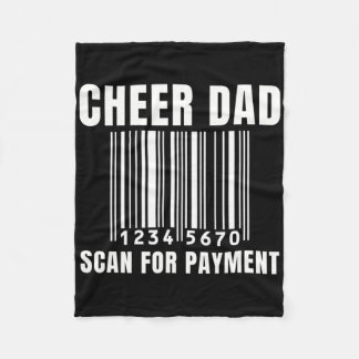 Mens Cheerleading Papa Cheerleader Meisjes Ouders  Fleece Deken