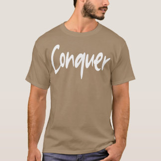 Mens CONQUER Gym Fitness Workout Bodybuilding Moti T-shirt