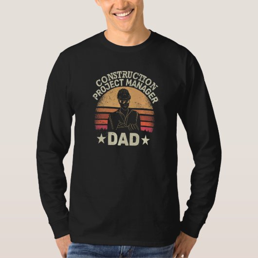 Mens Construction Project Manager Vader Constructi T-shirt (Voorkant)