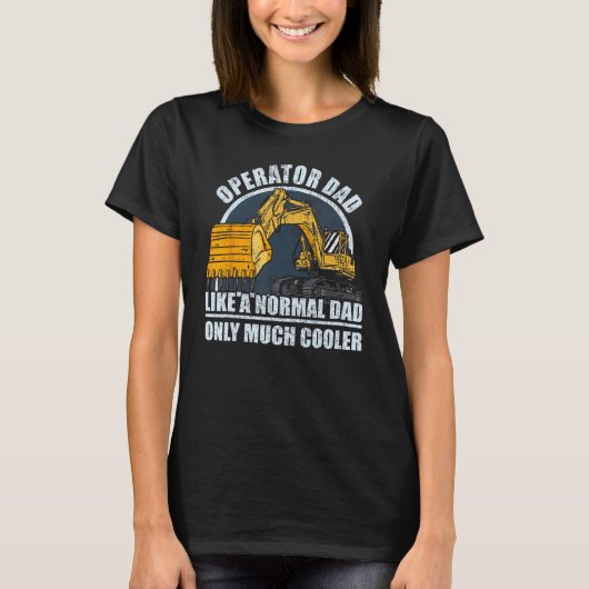Mens Construction Worker Heavy Equipment Excavator T-shirt (Voorkant)