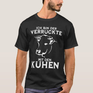 Mens Cow Holder De Crazy Met De Koeien T-shirt