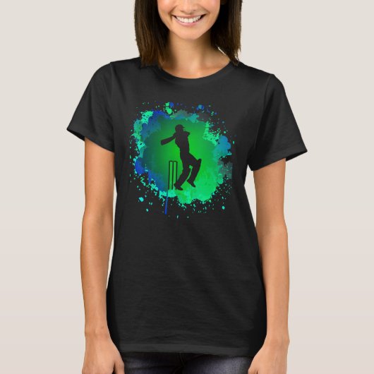 Mens Cricket Batsman Tshirt pour Cricketer Boys Cr (Devant)