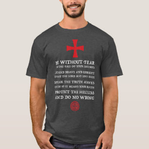 Mens Crusader Knight Knights Templar Code T Hol T-shirt