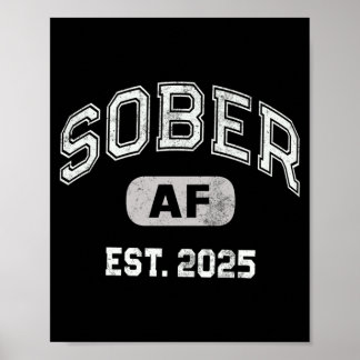 Mens cute sober af 2025 since aa recovery achiever poster