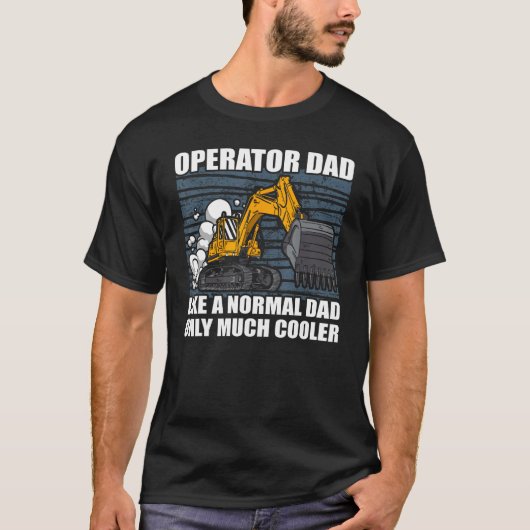 Mens Dad Excavator Operator Heavy Equipment Constr T-shirt (Voorkant)
