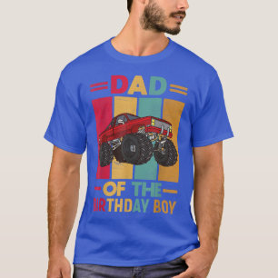 Mens Dad Of The Birthday Boy Birthday Party Monste T-shirt