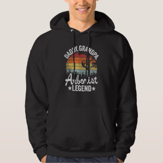 Mens Daddy Grandpa Arborist Legend Tree Climbing D Hoodie