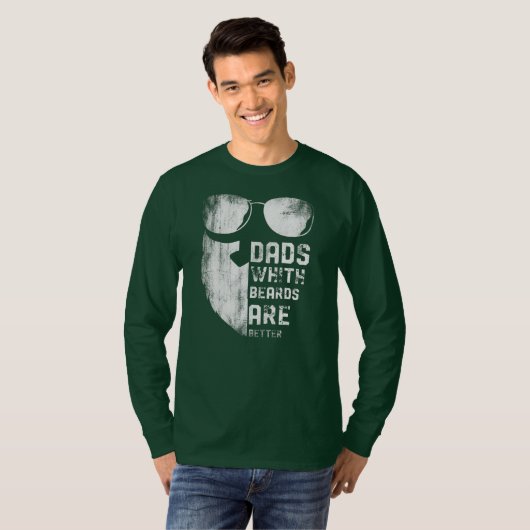 Mens Dads With Beards Are Better Funny Fathers T-shirt (Voorkant volledig)