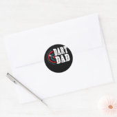 Mens Dart Dad Darts Player Father Dartboard Ronde Sticker (Envelop)
