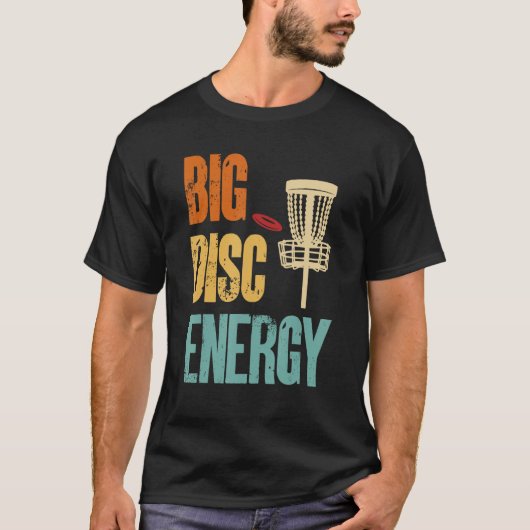 Mens Disc Golf Big Disc Energy 1 T-shirt (Voorkant)