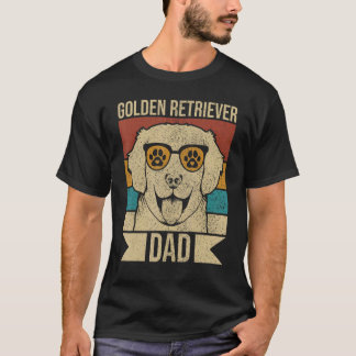 Mens Dog Papa Animal Pet Owner Vintage Golden Ret T-shirt