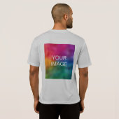 Mens Double face imprimé T-shirt Sport Argent (Dos entier)