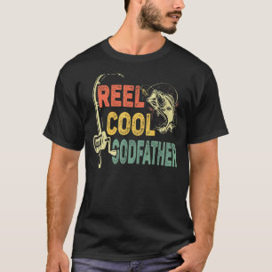 Mens Echte Cool Godfather Visser Vader Vaderdag T-shirt