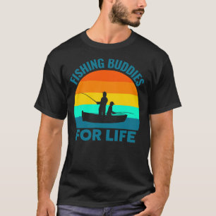Mens Father and Son Fishing Buddies For Life T-shirt