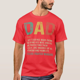 Mens Fathers Day  For Dad Christian Dad Definition T-shirt