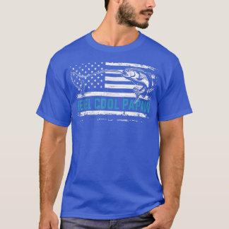 Mens Father's Day Reel Cool Papaw Fish American F T-shirt