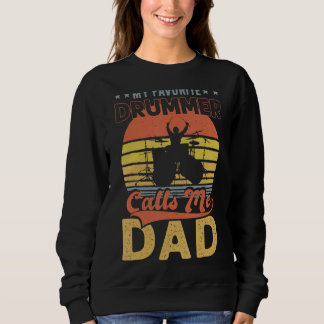 Mens Favorite Drummer Call Me Dad Vintage Father' Trui