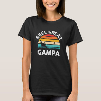 Mens Fishermen Reel Great Gampa Vintage Fishing Fa T-shirt
