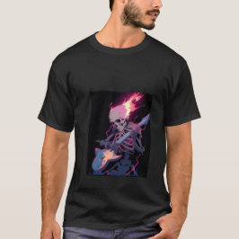 men's flaming rock skeleton t-shirt