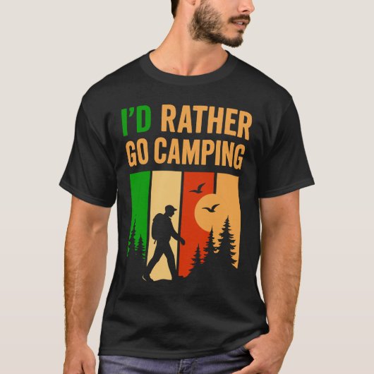 Mens funny camping t-shirt (Voorkant)